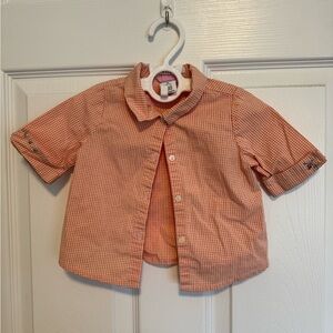 Baby Gap Orange Checkered shirt